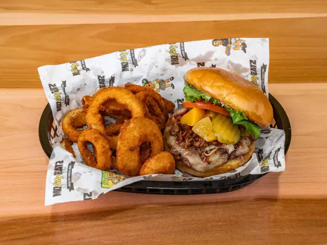 MO’ Peach Bourbon Burger